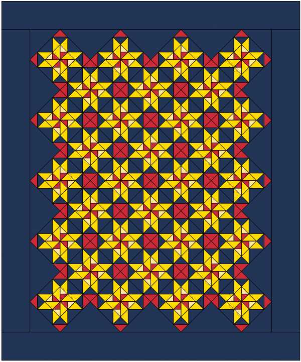 Pinwheel stars quilt kit small throw