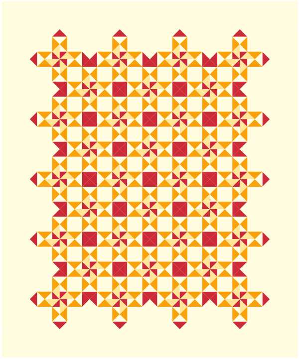 Pinwheel stars quilt kit small throw