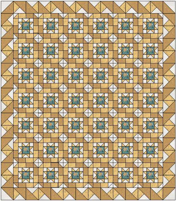 Twisted Ribbon Stars PDF quilt pattern