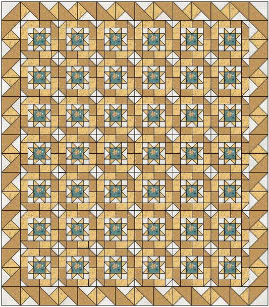 Twisted Ribbon Stars PDF quilt pattern