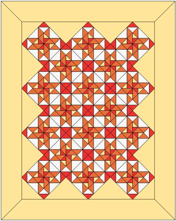 Pinwheel Stars Throw quilt Kit